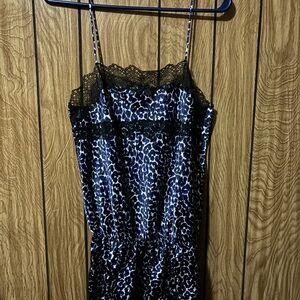 Victoria's Secret Leopard Print Chemise with Black Lace